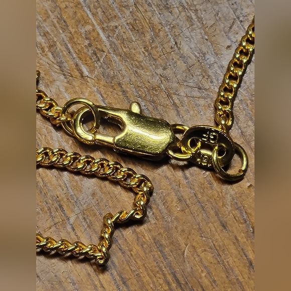 18k Gold Filled Cuban Link Chain Necklace - New - 2mm Thick - 20" - Picture 5 of 9